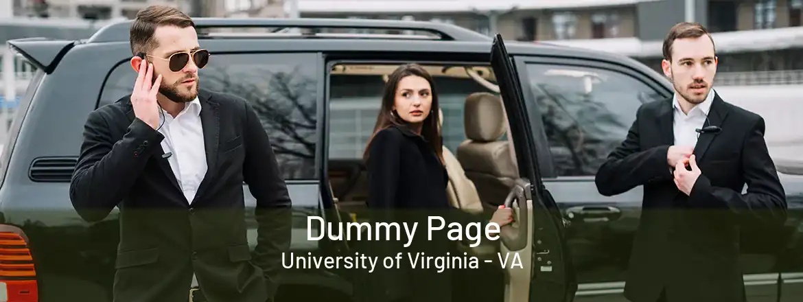  Dummy Page University of Virginia - VA
